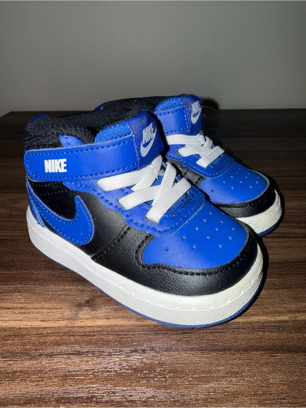 Nike Court Borough Mid 2 Royal Blue Black baby size 4C